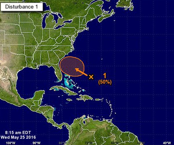 Tropical Storm on Southeast Coast Tack for Memorial Day