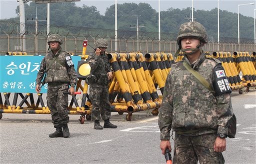 The Latest on Koreas: S. Korean Leader Visits Border Base