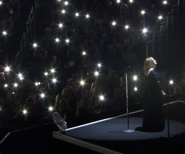 Adele on stage in concert