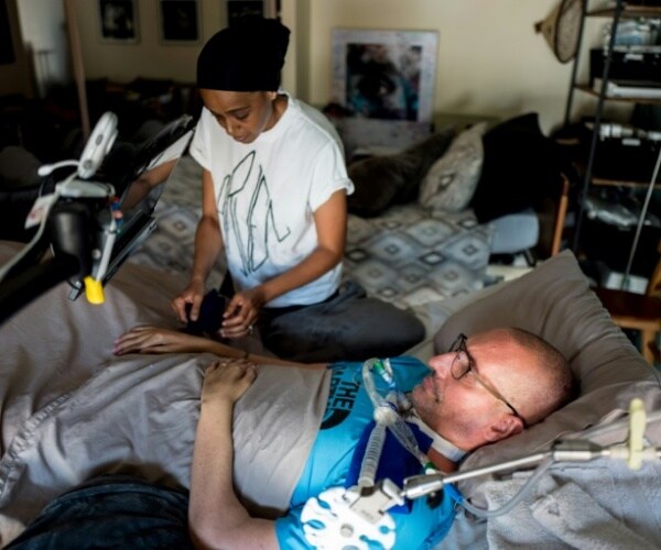 man with ALS getting treated