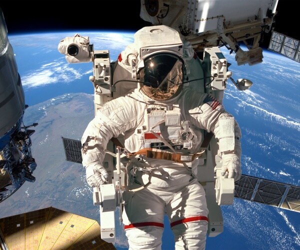 astronaut at International Space Station