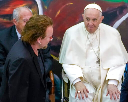 Bono Cheers Papal Program for "inclusivity," Educating Girls