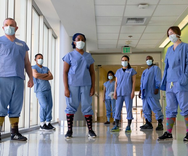 healthcare workers at a seattle hospital