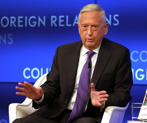 Former Defense Secretary General James Mattis speaks at The Council on Foreign Relations.