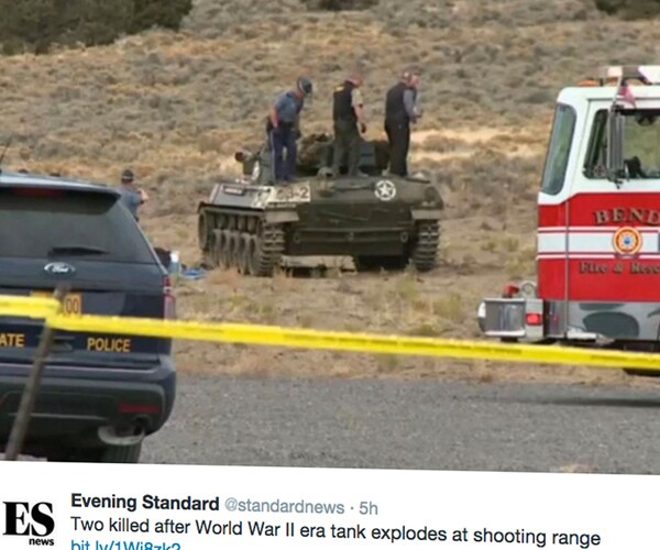 Oregon Tank Explosion Kills 2 During Filming at Gun Range