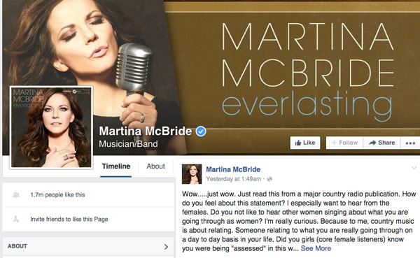 Martina McBride on Sexism Comment From Music Bigwig: 'Wow, Just Wow' 