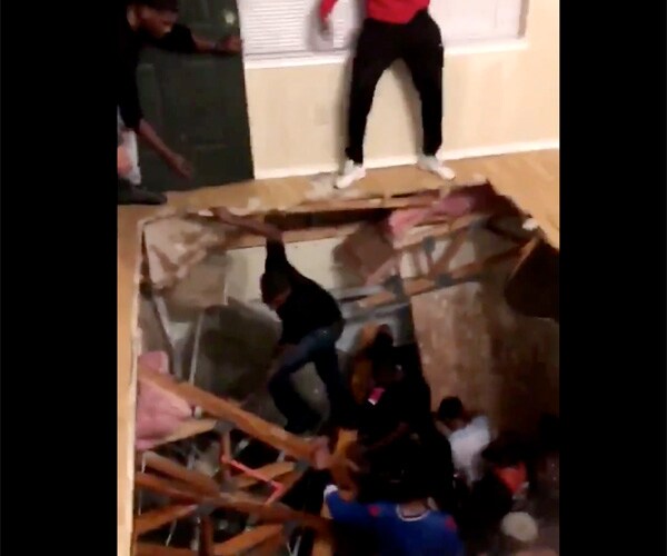 College Party Floor Crashes Into Apartment Below