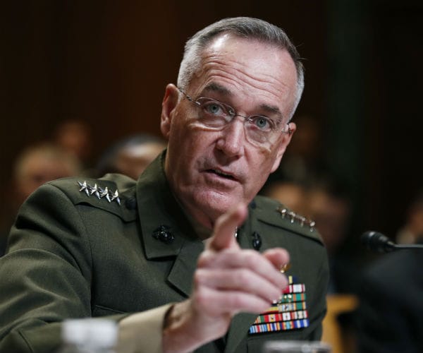 Joint Chiefs Chairman to Congress: No Further Attacks Against Syria Planned