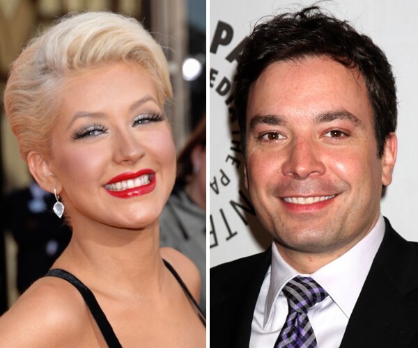 Jimmy Fallon, Christina Aguilera Rock NYC Subway in Disguise