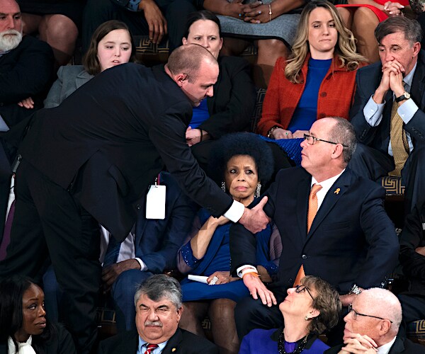 Fred Guttenberg is removed after yelling during President Donald Trump's State of the Union address