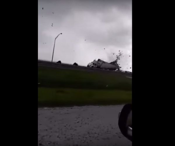 Sunshine Skyway Bridge Waterspout Destroys USPS Truck, Sends Mail Flying