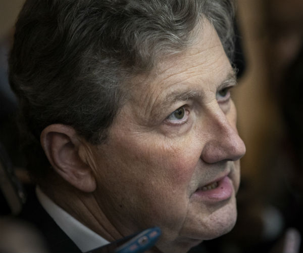 sen. john kennedy talks to reporters on capitol hill