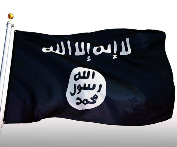 isis flag is shown