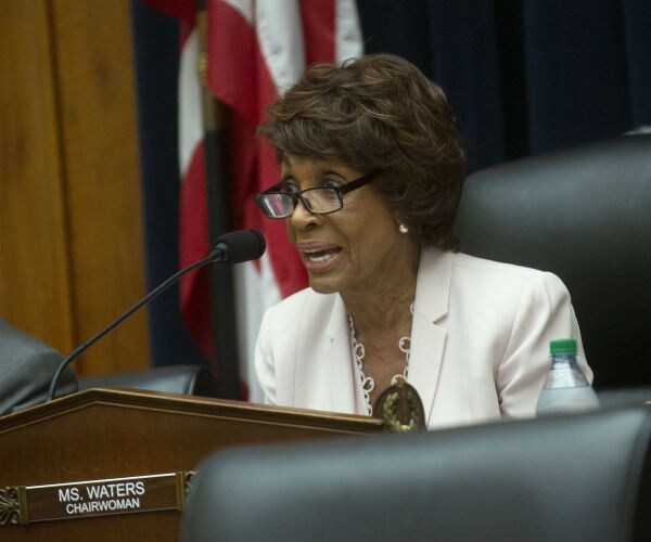 rep. maxine waters speaking during a house committee hearing on capitol hill