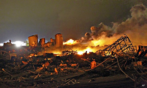 Fertilizer Plant in Waco Texas Explodes; Up to 15 Dead, 160 Injured