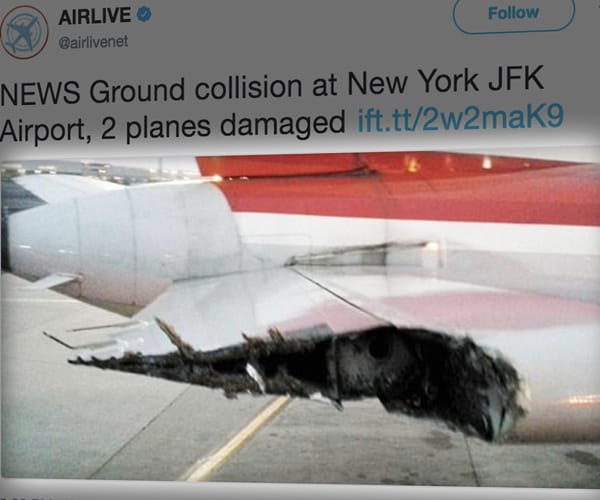 Planes Collide at JFK in Flight-Delaying Fender Bender