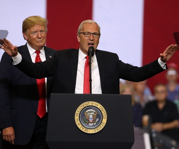 kevin cramer speaks at a podium.