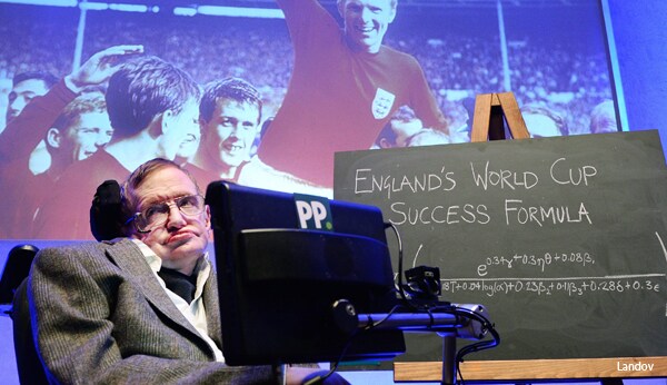 Stephen Hawking Chalk Talks a World Cup Formula for England 