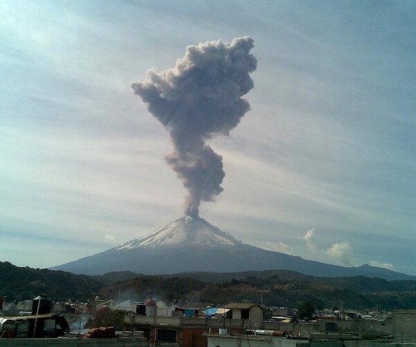 Mexico's Popocatepetl Volcano Spews Rock, Dumps Ash