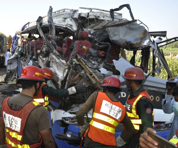 Pakistan Buses Collide: Dozens Dead; Speed Blamed for Accident