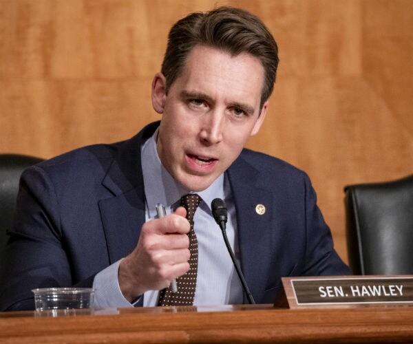 sen. josh hawley is shown on capitol hill