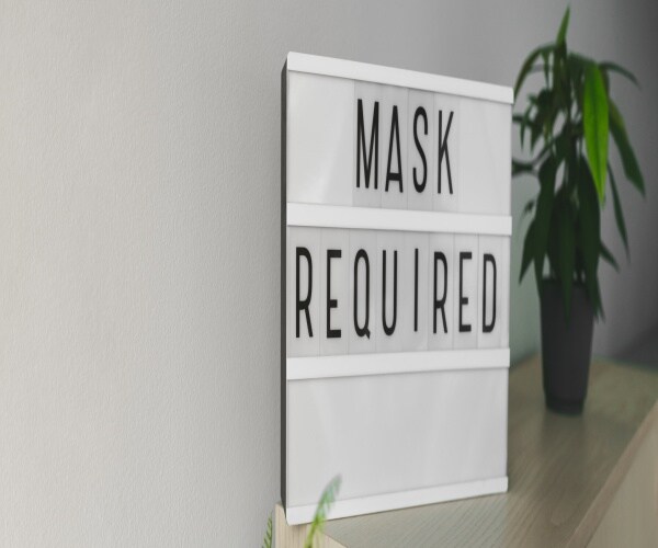 mask required sign