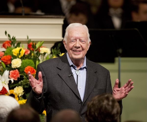 Late former President Jimmy Carter smiles