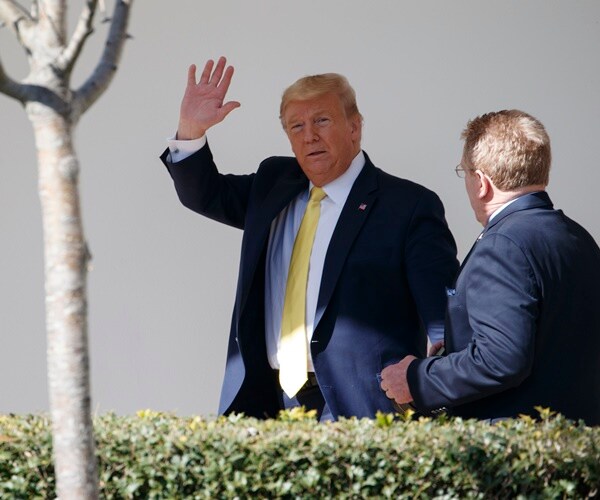 president donald trump waves to the press outside the white house