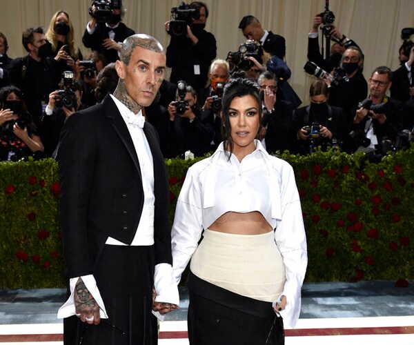 travis barker and kourtney kardashian attend an event in new york city