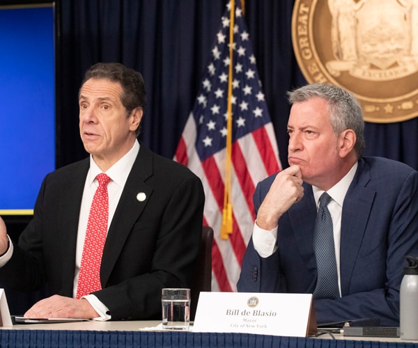 new york governor andrew cuomo and new york city mayor bill de blasio