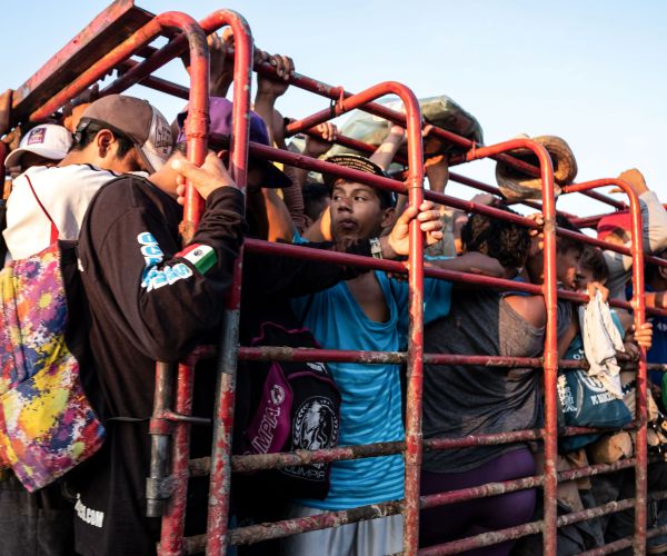 honduran migrants heading in a caravan to the us