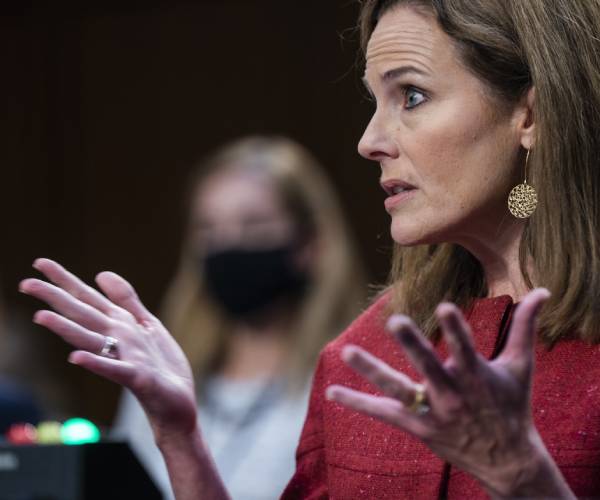 barrett speaking during her nomination hearing