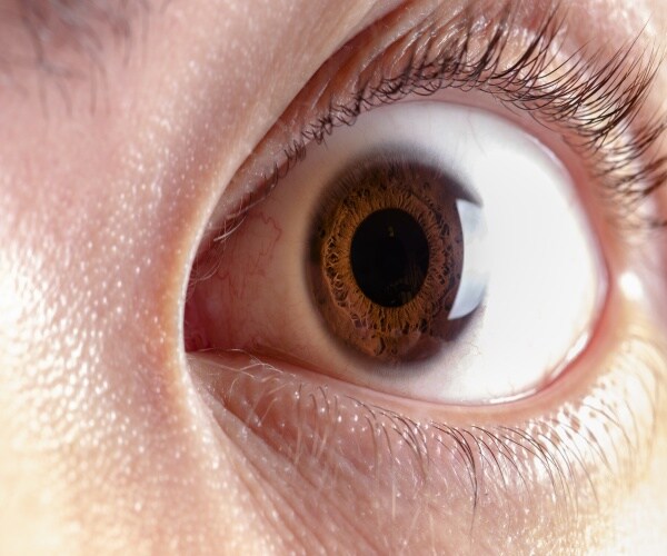 a closeup of a man's eye