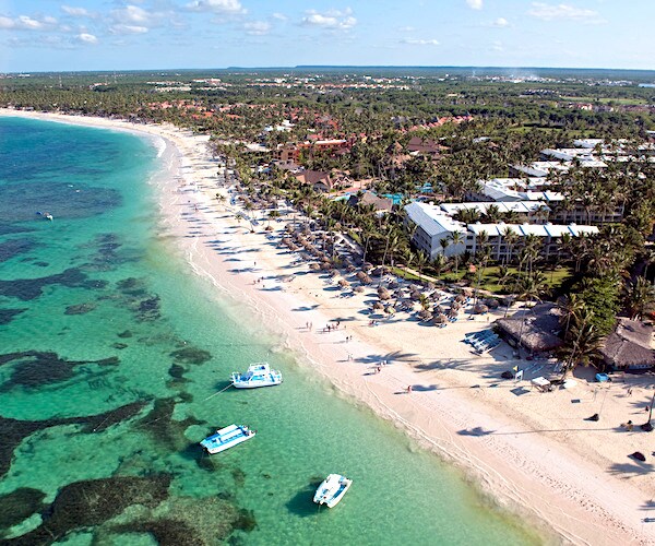 the beaches of punta cana seen from an aerial view