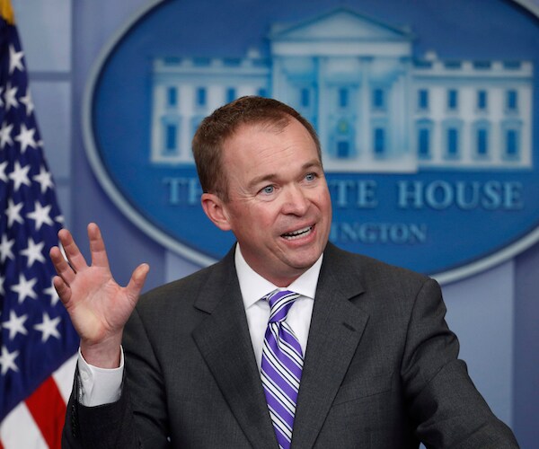 mick mulvaney speaks during a white house daily press briefing