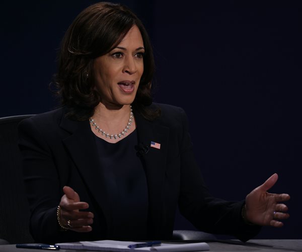 Kamala Harris seated 