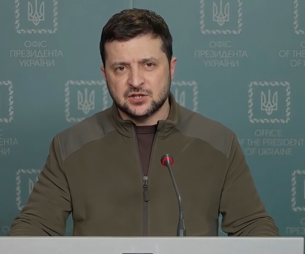 Volodymyr Zelenskyy speaks from Kyiv, Ukraine.