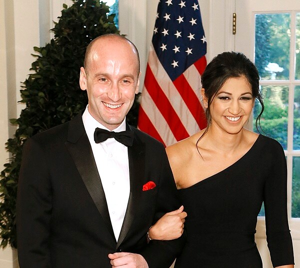 the miller's arrive at a state dinner