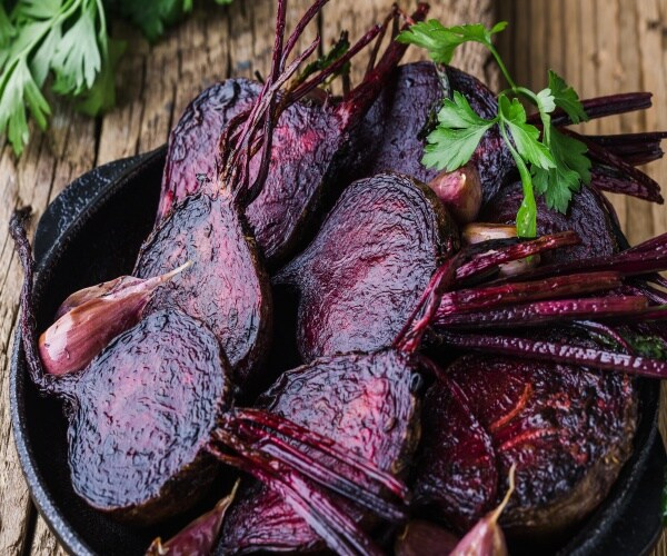 plate of grilled beets