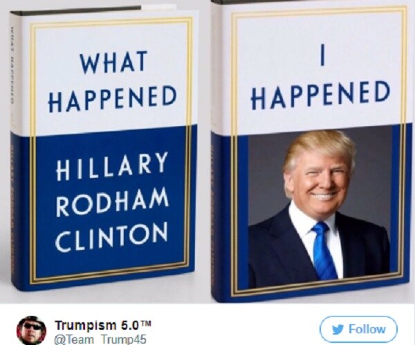 Trump Retweets Bombing of Hillary Clinton's New Book