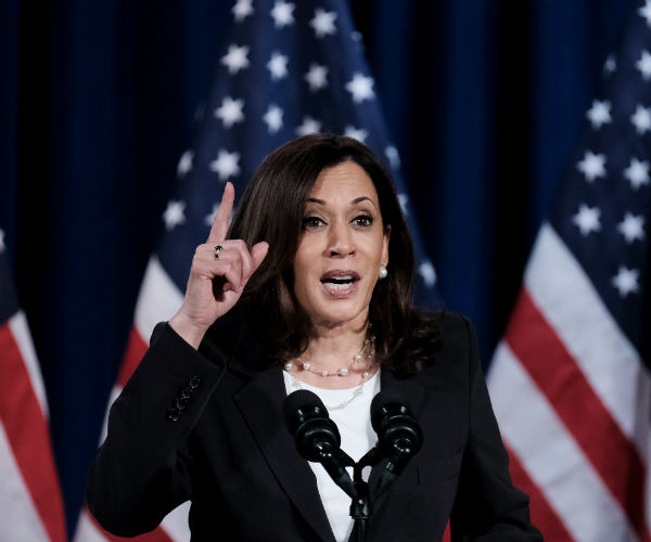 democratic vice presidential nominee senator kamala harris of california