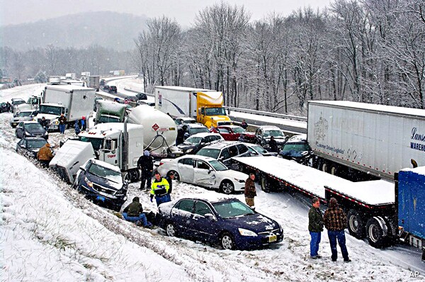 Pennsylvania Turnpike Pileups, Interstate Crashes Paralyze Traffic