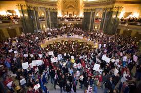 Wisconsin, budget cuts, Walker, protests