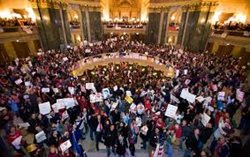 Wisconsin, Scott Walker, protest, budget